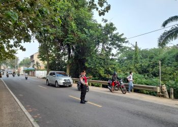 PAMGATUR Polres Lampung Utara Beri Rasa Aman ke Warga