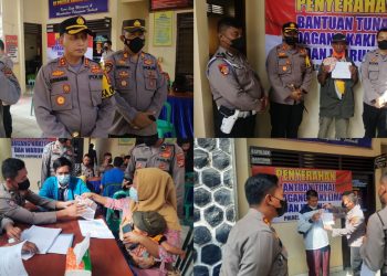 Polres Lampung Utara Salurkan Bantuan Tunai