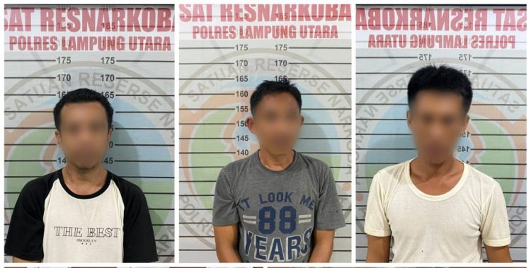 Polres Lampung Utara Tangkap 3 Orang Miliki Narkotika